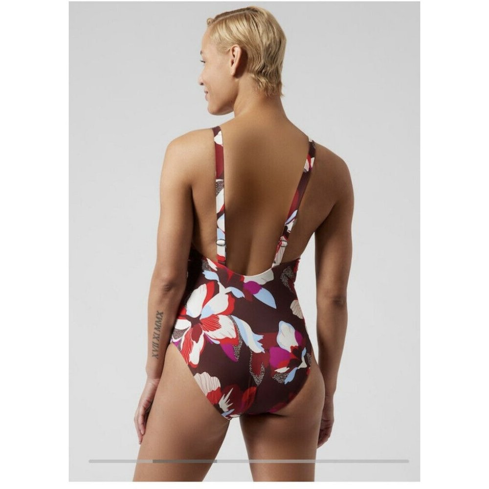 Athleta Hermosa One Piece Swimsuit Size XXS Pink Floral New With Tags - Picture 2 of 13